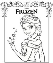 coloriage frozen elsa reine des neiges